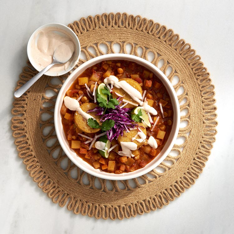 Polenta Cakes with Pozole Stew